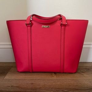 Kate Spade, coral colored tote bag